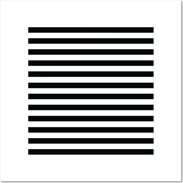 Black horizontal stripes Wall Art by burrotees